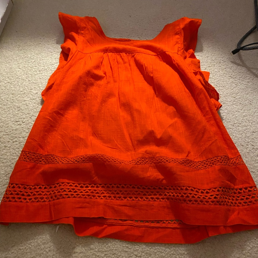 Orange Sleeveless Top